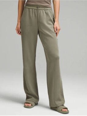 lululemon athletica Olive Green Wide-Leg Track Pants